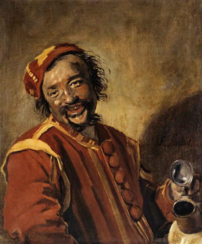 Frans Hals Lachende man met kruik oil painting image